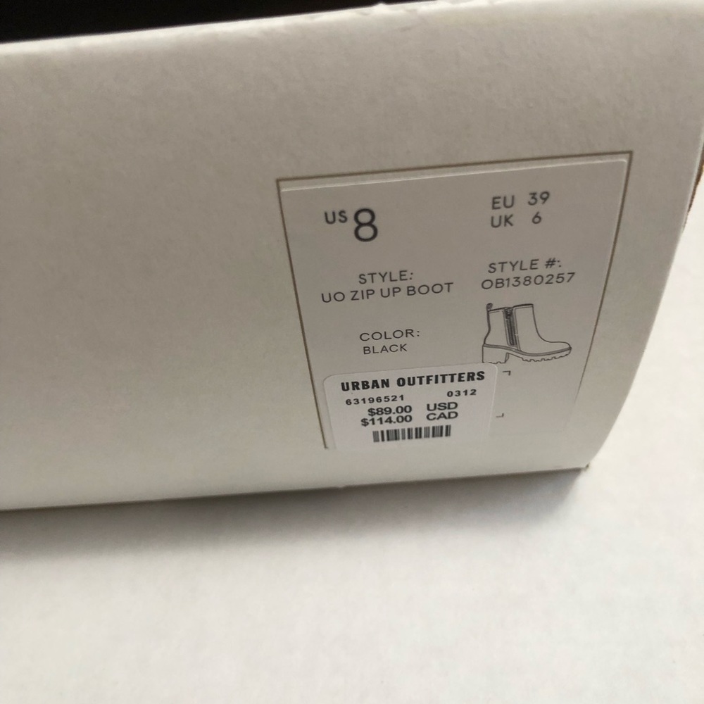 NWT Urban Outfitters Zip-Up boot black (8) - Picture 8 of 14